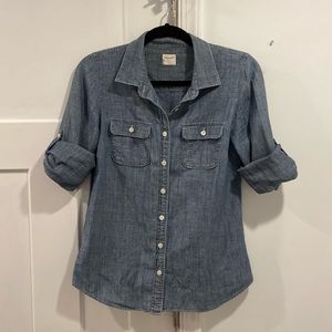 J.Crew Button-Down Jean Shirt - XS